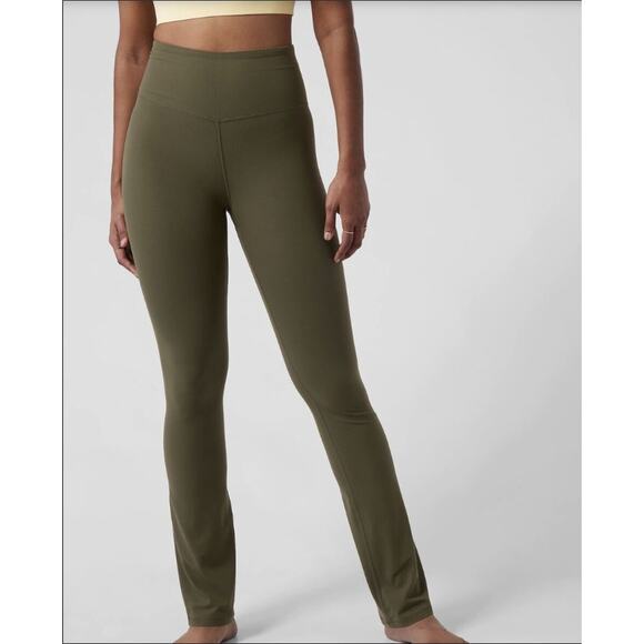 Athleta Green Elation Straight Leg Pants Leggings - Picture 1 of 4